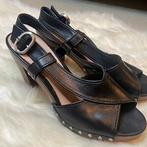 CALVIN‎ KLEIN Valerie Black High Heel Shoes 9 Platform Spring Summer Woman’s